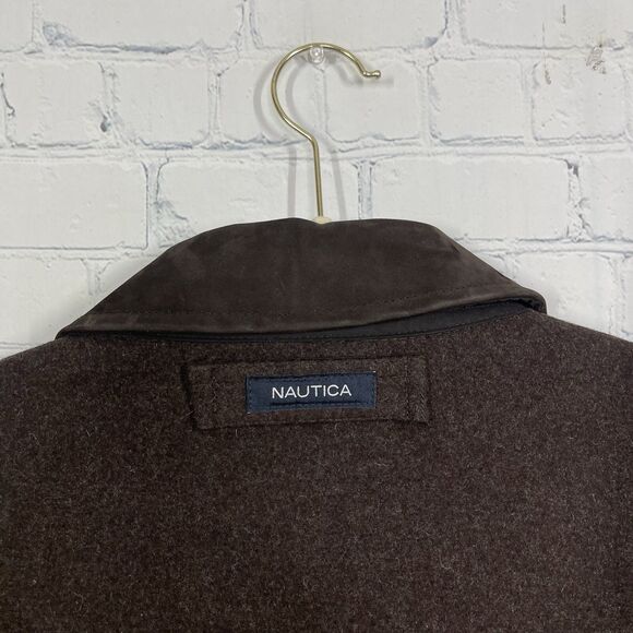 VTG Nautica Coat Means Large Double Layer Quilted Removable Liner Wool Jacket - Picture 6 of 15